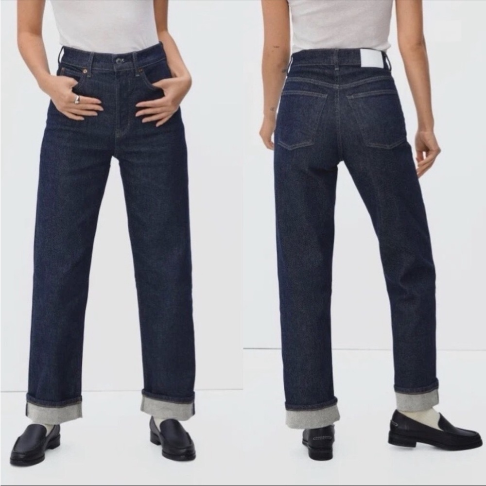 Everlane The Way High Straight Leg Jean in Indigo Rinse Size 31 Regular